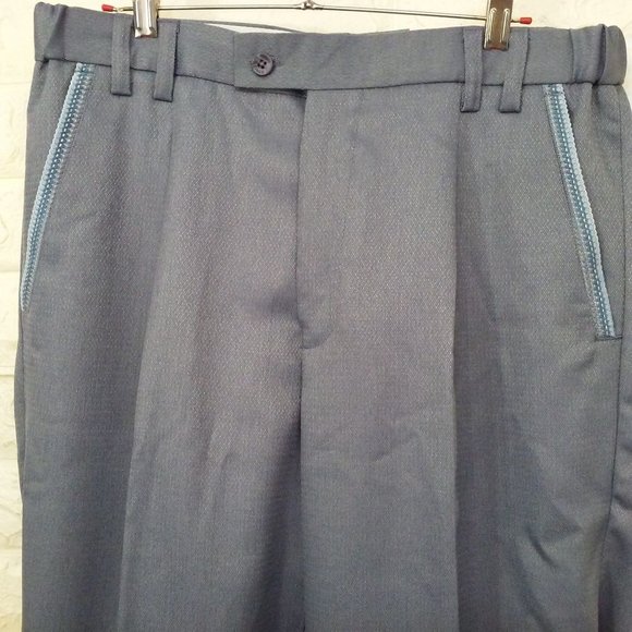 NWT Stacy Adams 4302 Slacks Men's 34x34 Pleated - Picture 6 of 12